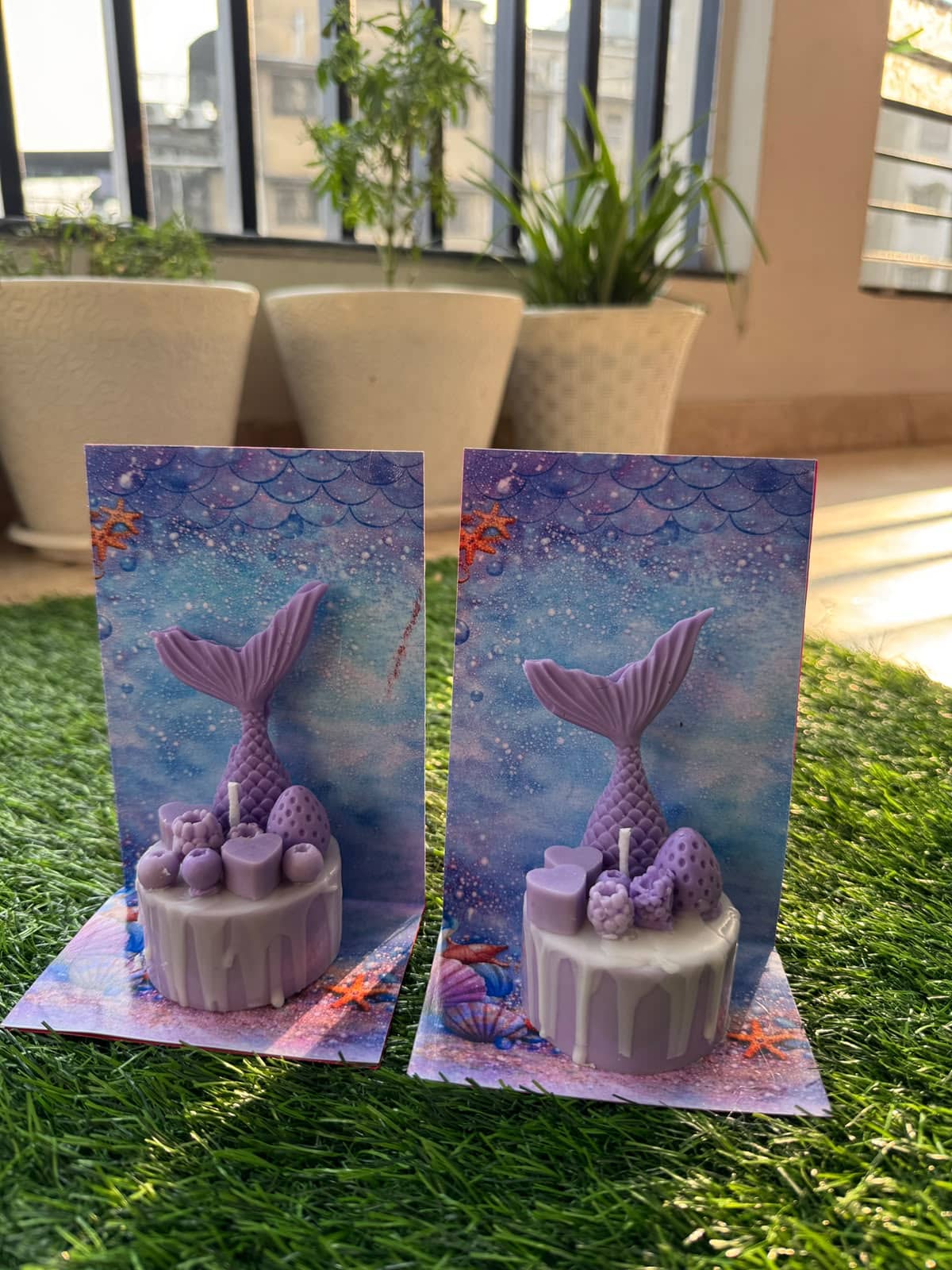 Mermaid Tail Cake Candle