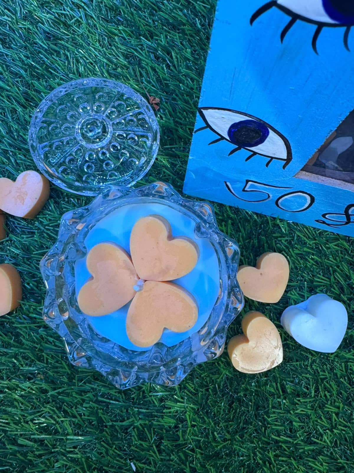 Heart Crystal Jar Candle