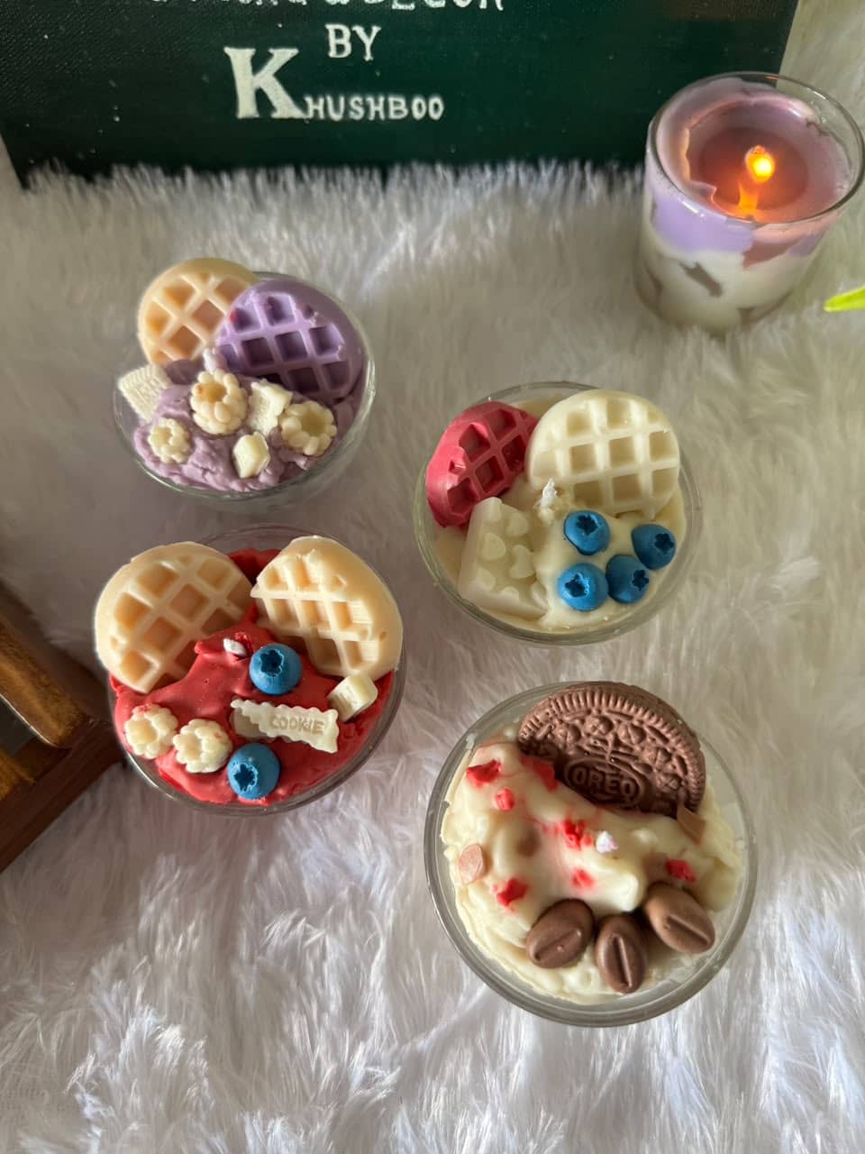 Waffle Sundae Cup Candle