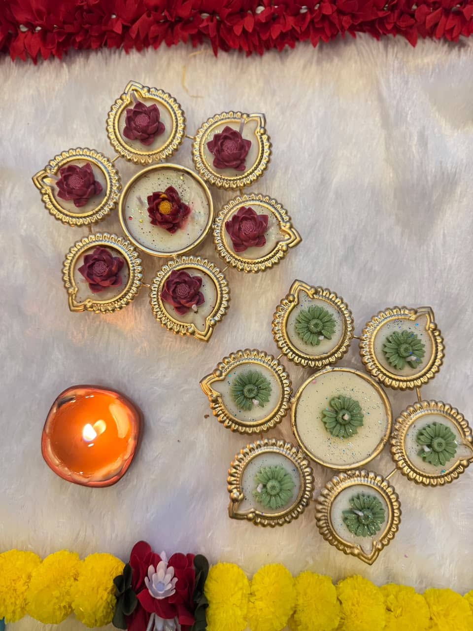 Rangoli Diya Ring