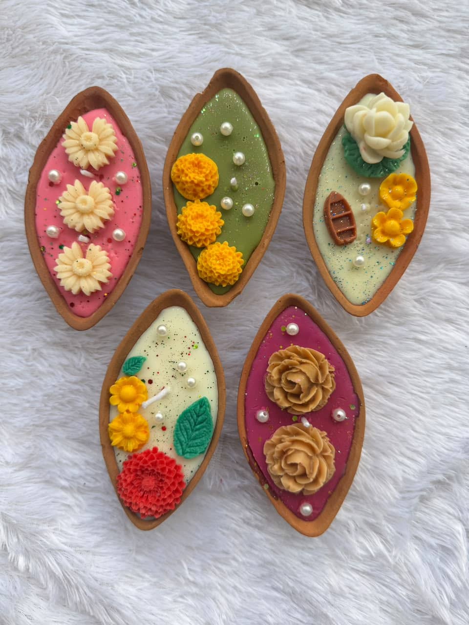 Terracotta Bloom Diyas